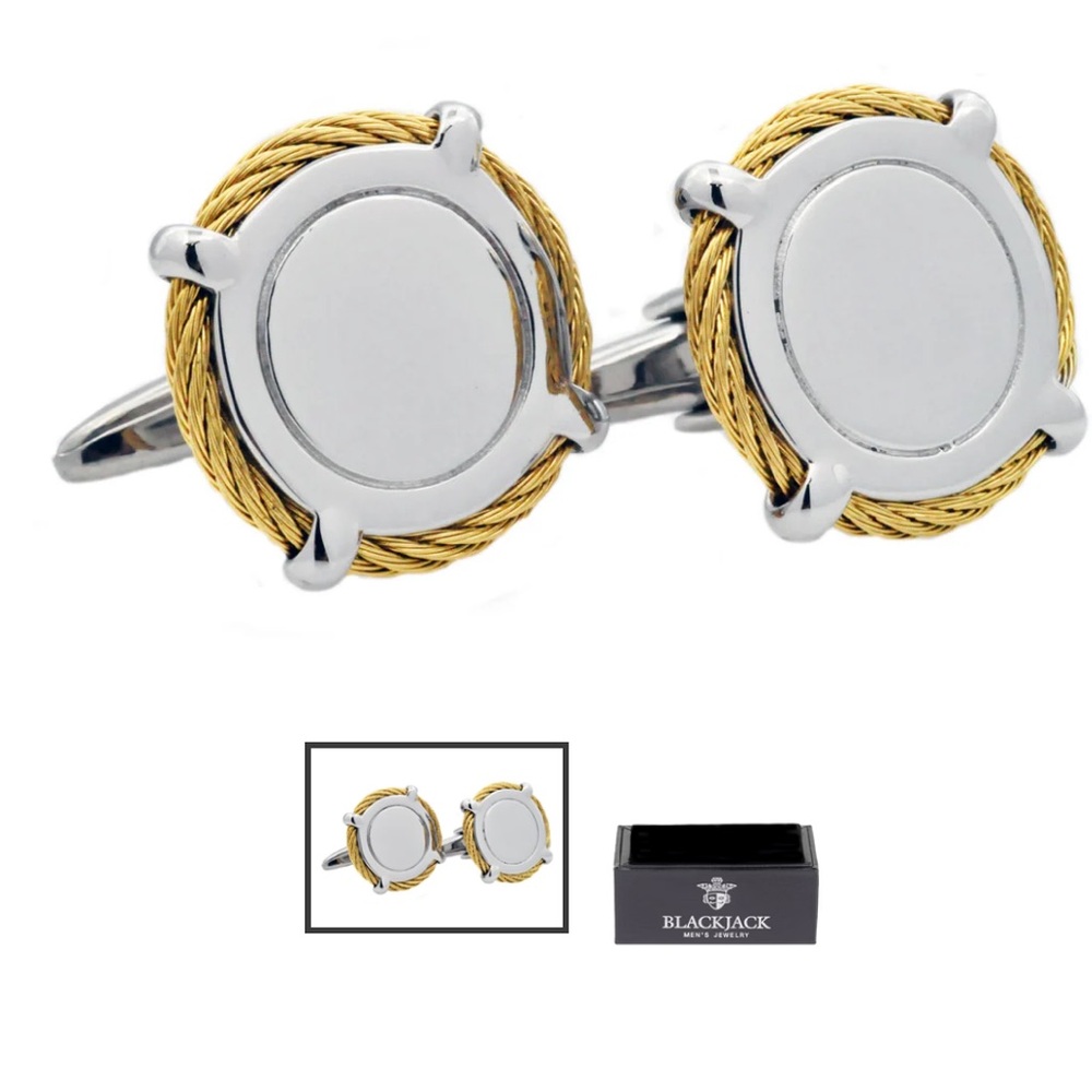 Mens Gold Stainless Steel
Cuff Link
